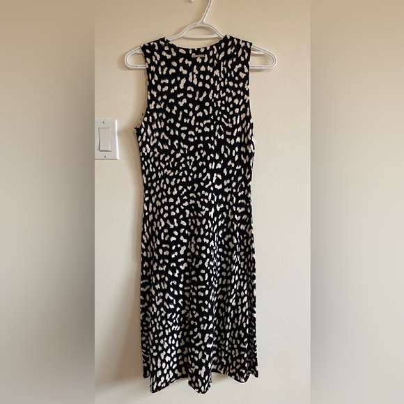 MICHAEL Michael Kors Bodycon sleeveless black & cream spotted dress - Picture 4 of 7